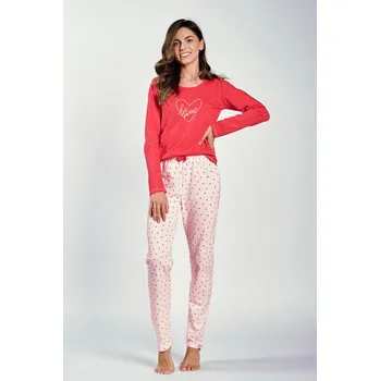 Dámské pyžamo Malinové dámské tartanové pyžamo Taro S-XL, Raspberry XL i170_3235-XL-01 A-W 24-25