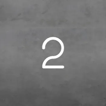 Lampička Artemide Alphabet of Light nástěnné světlo číslo 2 bílá opálová LED celkem 28 W - Doprava zdarma