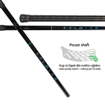 Florbalová hůl SALMING P-Series Aero F27 Black/Cyan 100 cm Shaft - 100 (111) cm