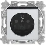 5519H-A02357 70 zásuvka titanová/kouřová černá LEVIT ABB 1-násobná s clonkami