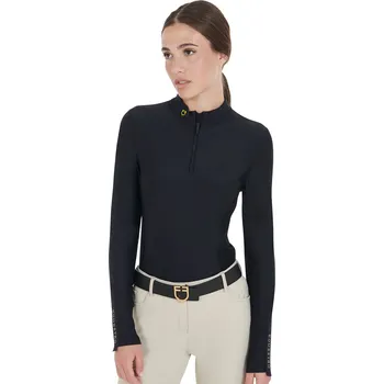 Dámské tričko EQUESTRO Triko multifunkční Training Polo Equestro, dámské, černé XS