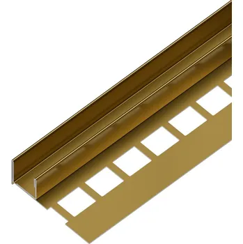 Stavební profil EX1/KP7/4 EXCELLENT profil pro vsazení skla ACARA, orientace pravá, nerez V2A RAL1036 perleťová zlatá lesklá, 11 mm, 1 m