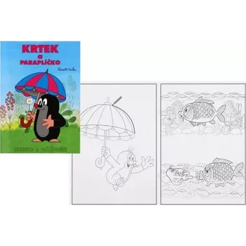 omalovánky Omalovánky A4 KRTEČEK a paraplíčko 21 × 29 cm