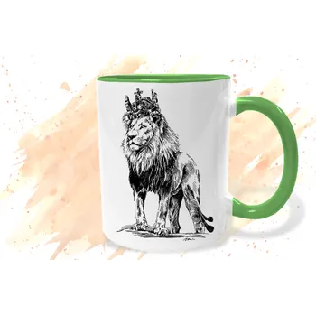 Hrnek - Český lev Barva: Zelená