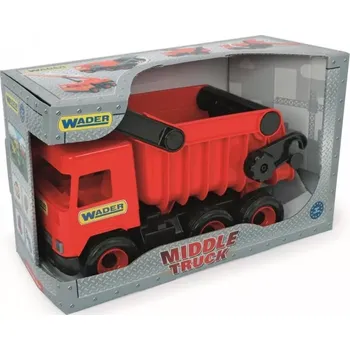 Hračka na písek Wader 32111 middle truck sklápěč červená