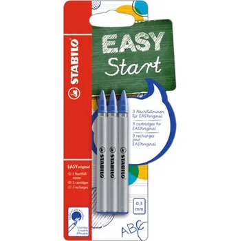 Náplň do psacích potřeb Náplň do kuličkového pera STABILO EASY original 0,3 mm - modrá 3ks/blistr 506928