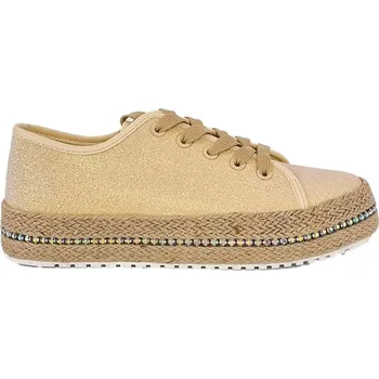 Dámské tenisky Espadrilky Laura Biagiotti Glitter Cream Velikost: 37