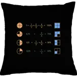 Polštář bavlněný s potiskem Matematický polštář Části celku