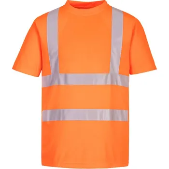 pracovní tričko PORTWEST Tričko EC12 Eco Hi-Vis, krátký rukáv, reflexní POR-EC12ORRS S Oranžová