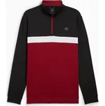 Puma mikina Pure Colorblock - červeno černá: Pánské XL
