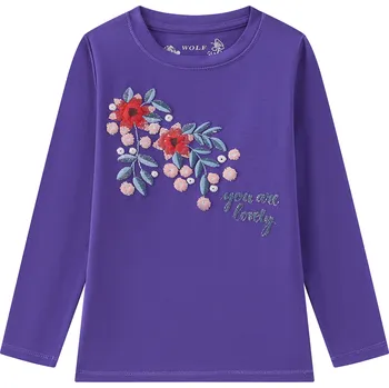 Dívčí oblečení Dívčí tričko - Wolf S2441B, fialová Barva: Fialová, Velikost: 122