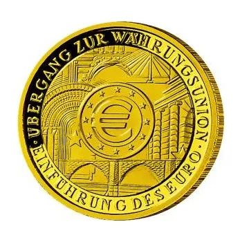 1/2 unce zlatá mince - 100 Euro Einführung 2002 (A)