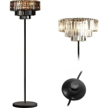 Lampička Toolight Křišťálová stojací lampa LUX černá APP925-3F