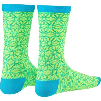 Pánské termo ponožky Supacaz Socks - Asanoha L/XL zelená/modrá - 10 % pro přihlášené BFEXTRA10