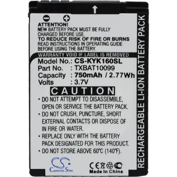 Baterie pro mobilní telefon Baterie Cameron Sino CS-KYK160SL pro Kyocera KX160 - neoriginální