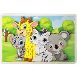 Rappa Dřevěné puzzle zvířátka - 8 dílků (Rappa)