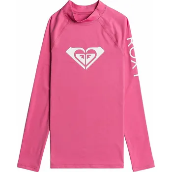 Rashguard Dívčí lycrové triko Roxy WHOLE HEARTED, dlouhý rukáv - 6 let sytě růžová
