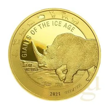 1 unce zlatá mince Giganten der Eiszeit - Wollnashorn 2021