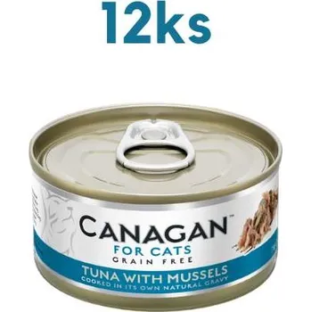 Krmivo pro kočku Canagan Cat konzerva Tuňák a mušle 12 x75 g