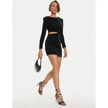 Dámské šaty Simona Corsellini Koktejlové šaty A24CEAB052 Černá Slim Fit 44