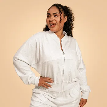 Dámská mikina BeastPink Dámská mikina Zip-Up Bliss Grey M