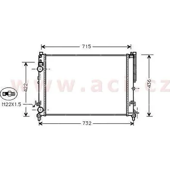 Sahara klimatizace chladič 1.6i 16V (±A +AC), 1.8i 8/16V (+AC), 2.0i 8V (±A +AC), 1.9DTi (±AC) [634*450*26]