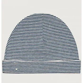 Kojenecká čepice GRAY LABEL Čepička Baby GOTS Blue Grey - Cream Velikost: NEWBORN