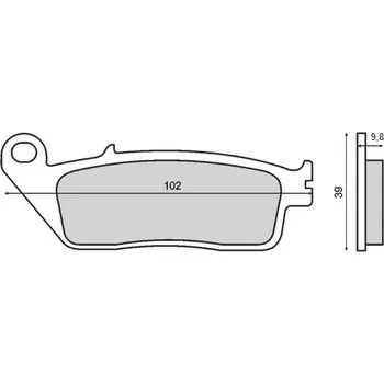 Brzdová destička BRENTA brzdové destičky KH196 (organické) (BRENTA brzdové destičky KH196 (organické))
