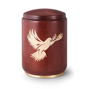 Smuteční dekorace Dřevěná urna Roma - Holubice