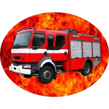 Nášivka Nažehlovačka HASIČI Renault MIDLUM 4x4 (digitální nažehlovačka )