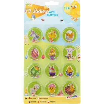 Velikonoční dekorace RMS Samolepky Velikonoční 3D třpytivé
