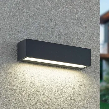 Venkovní osvětlení Arcchio LED nástěnné světlo Lengo, 25 cm, 1 svítidlo, antracit, CCT antracitová LED 6,6 W celkem - Doprava zdarma