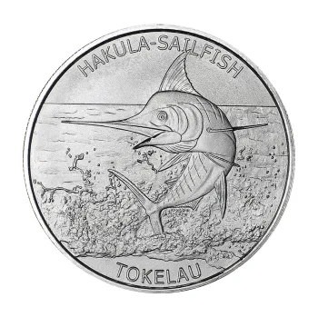Sběratelství 1 unce stříbrná mince Tokelau Hakula Sailfish - Segelfisch 2016