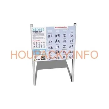 Informační tabule s provozním a cvičebním plánem pro workout IW100K