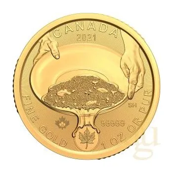 1 unce zlatá mince Klondike Gold Rush - Panning for Gold 2021