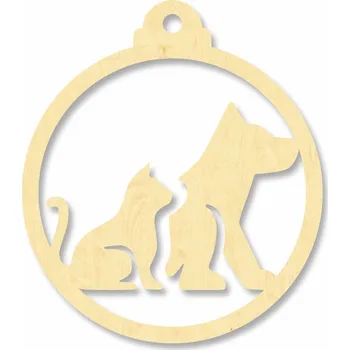 Gravírování Dřevěné vánoční ozdoby - Baňka 15 (3ks)