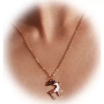 Vánoční dekorace Vánoční řetízek - Vánoční sob - smalt (do vyprodání zásob)