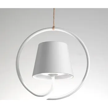 Venkovní osvětlení Zafferano Poldina LED závěsné svítidlo s dobíjecí baterií, bílé - Stínidlo - Ø 11 cm, výška 8,8 cm bílá LED celkem 2,2 W - Doprava zdarma