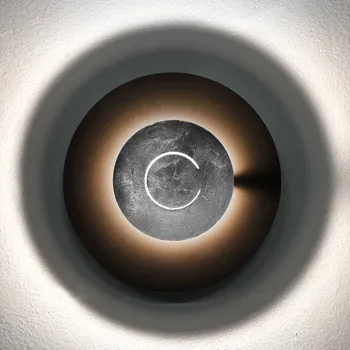 Lampička Knikerboker DoppioZero nástěnné kávová/postříbřená kávově hnědá, lístkové stříbro LED 16 W celkem - Doprava zdarma