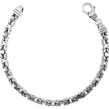 Šperk Stříbrný pánský náramek královský slabší délka náramku 23cm