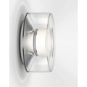 Lampička Serien Lighting serien.lighting Curling Wall S 2.700K Triac akrylátový čirý, lesklý hliník LED 11 W celkem - Doprava zdarma