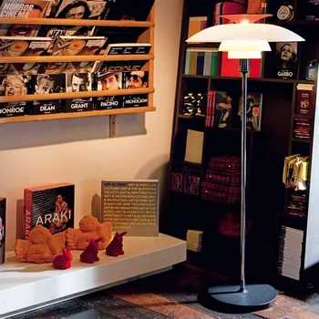 Lampička Louis Poulsen PH 80 stojací lampa, bílá/chrom/opálová, vypínač - Ø základna 32 cm bílá opálová, černá, červená, chromová 1 x 100 W - Doprava zdarma