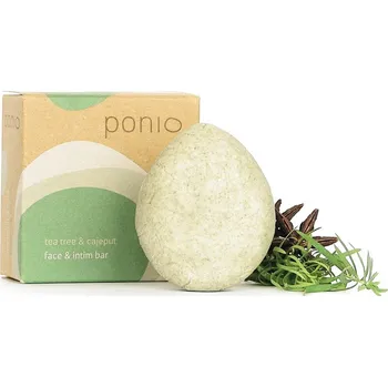 Pleťový peeling Ponio Face and Intim bar - tea tree a cajeput čistící mýdlo pro obličej a intimní partie