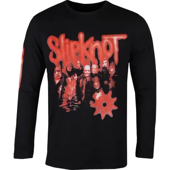 Pánské tričko Tričko metal pánské Slipknot - TESF Group Photo Tribal-S Nonagram - ROCK OFF - SKLST137MB - XL