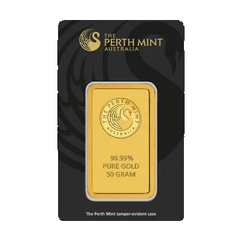 50 gramů zlatý slitek Perth Mint - klokan