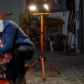 Lampička LEDVANCE Pracovní světlo Tripod LED stavební reflektor 2x20W tmavě šedá, oranžová LED 2 x 20 W celkem - Doprava zdarma