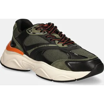 Pánské tenisky TENISKY KARL LAGERFELD KOMET MESH MIX LO RUNNER BLACK LTHR & TEXT W/COMBAT