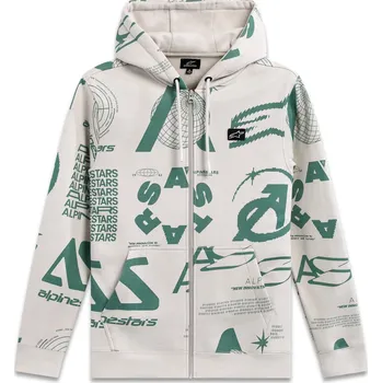 Pánská mikina mikina DETERMINANT HOODIE, ALPINESTARS (bílá offwhite)