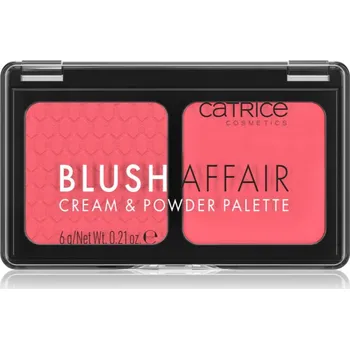 Přípravek na tvář Catrice Blush Affair duo tvářenka odstín 010 Stunning Strawberry 6 g