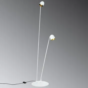 Lampička B.lux Flexibilní LED stojací lampa Speers F bílá - osvětlovací hlavy - Ø 11 cm, délka 11,5 cm 2 x 7 W LED - Doprava zdarma